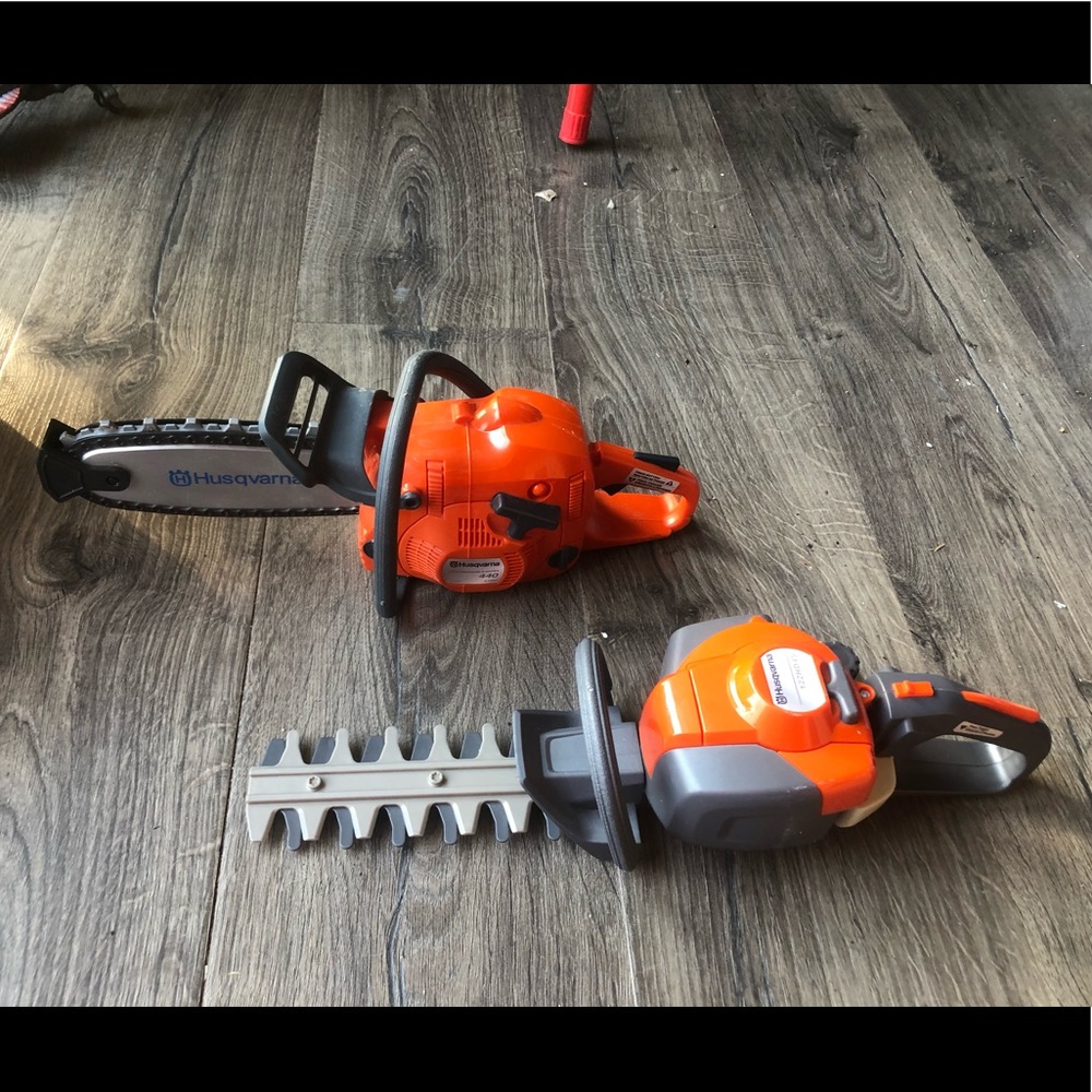 Husqvarna chainsaw and tree trimmer play toys